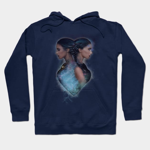 Nebula Gemini Hoodie by lidijaarts